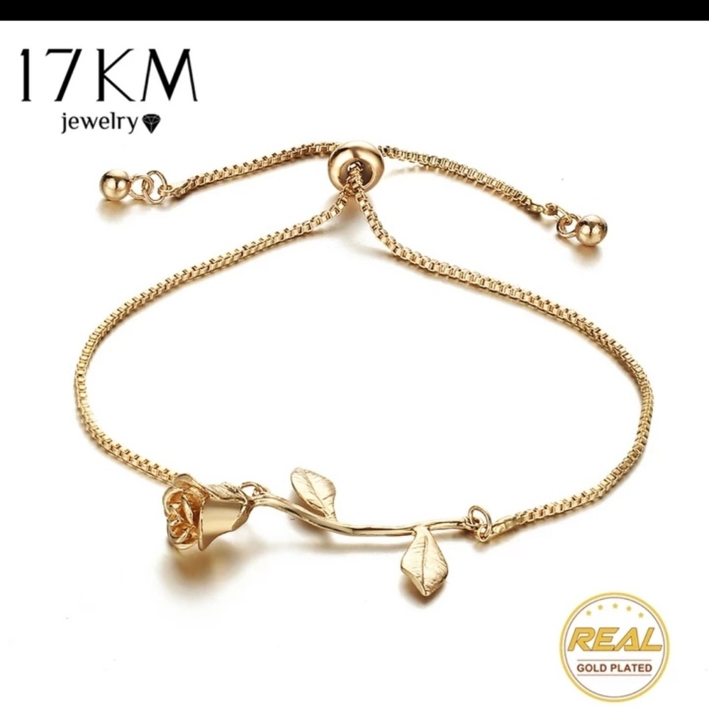 Gold charm bracelet